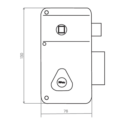 Serrure tubulaire ERCY HERACLES 5G 50mm verticale feuillure - gauche - 4 clés