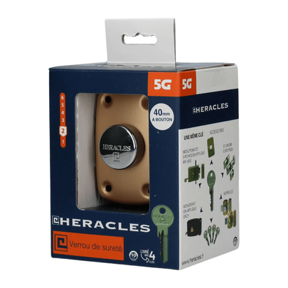 Verrou HERACLES 5G à bouton entraxe 40 - 4 clés