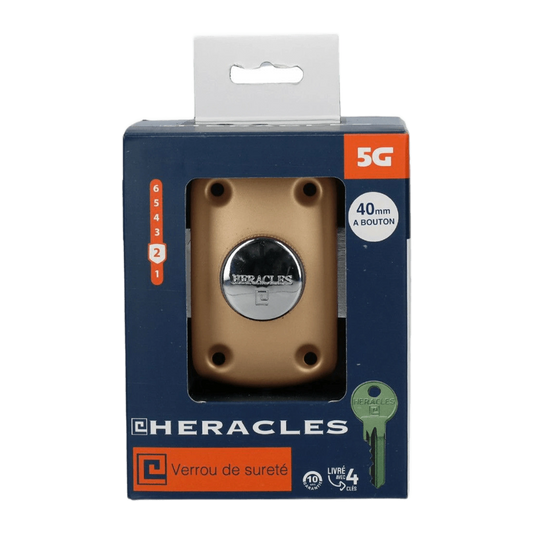 Verrou HERACLES 5G à bouton entraxe 40 - 4 clés